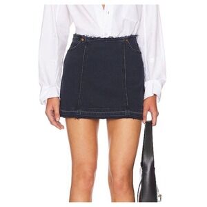 NWT RE/DONE Tube Mini Skirt Whimsigoth Grunge Festival Black Gray 30 or L